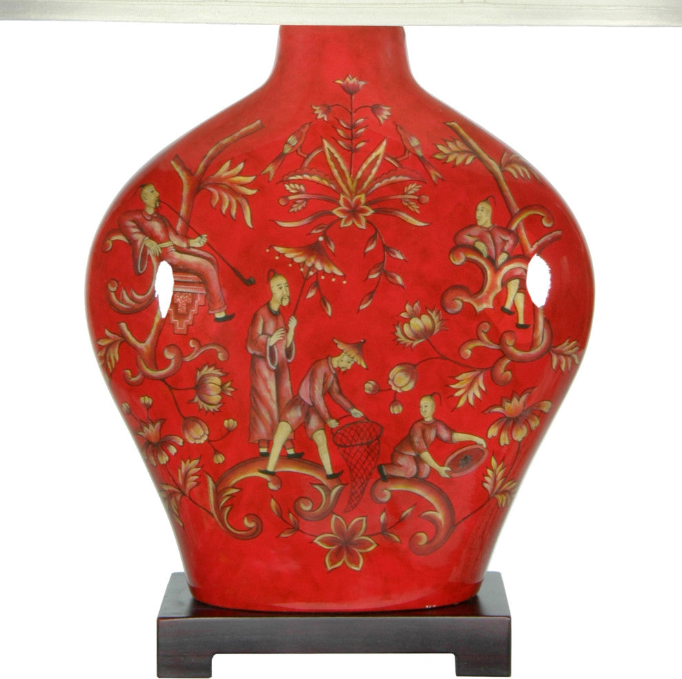 27" Fruitful Harvest Porcelain Lamp