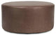 36" Universal Round Ottoman With Slipcover, Avanti Pecan