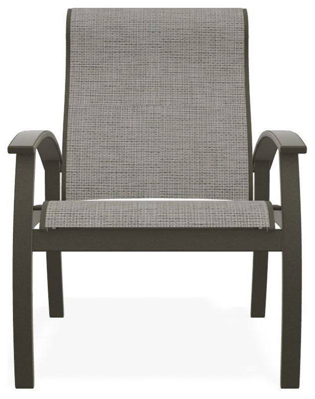 Belle Isle Sling Adjustable Outdoor Dining Chair, Burke/Storm