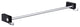 Artis Bathroom Hardware Accessory Towel Bar With Hook, Chrome Black