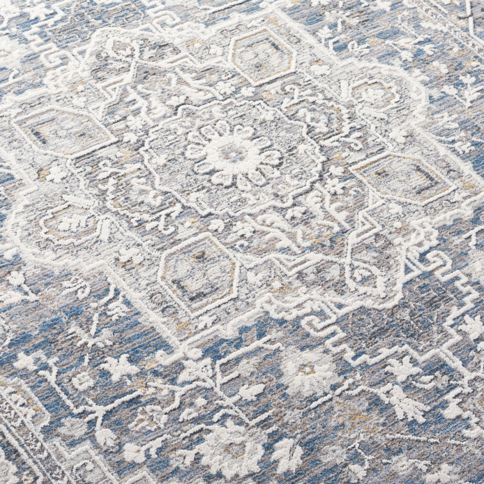 Lauren Ralph Lauren Collection Clover LRL1272 Rug, Grey/Blue, 2'x8'