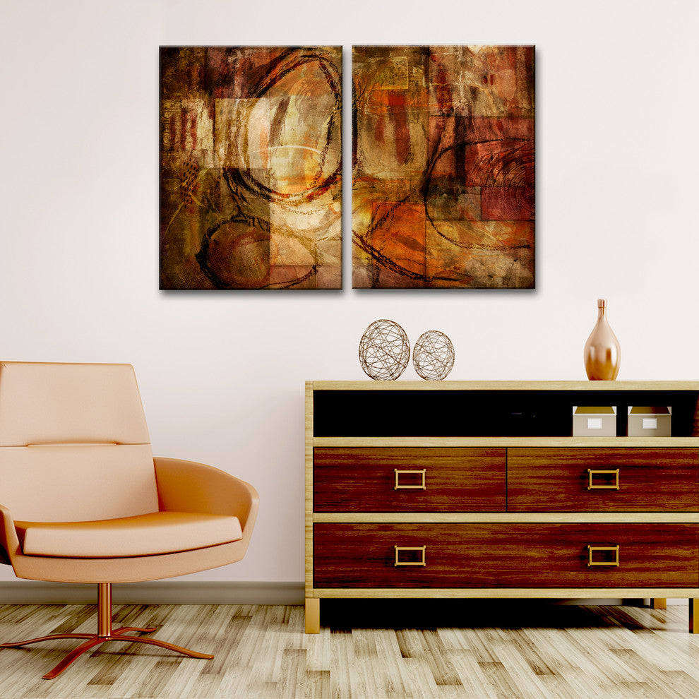 Ready2Hangart 'Etabx Iii' 2-Piece Oversized Abstract Canvas Wall Art, 2 Panels