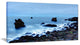 "Rocky Coast Near Raykjanes" Seashore Canvas Art, 32"x16"