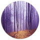 Magenta Foggy Fairytale Forest, Forest Round Wall Art, 23"
