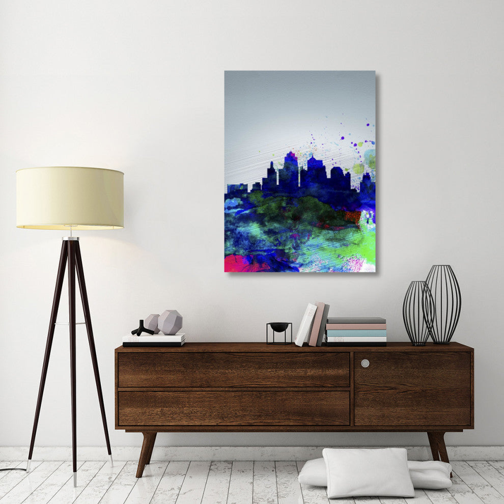 "Kansas City Watercolor Skyline" Fine Art Print