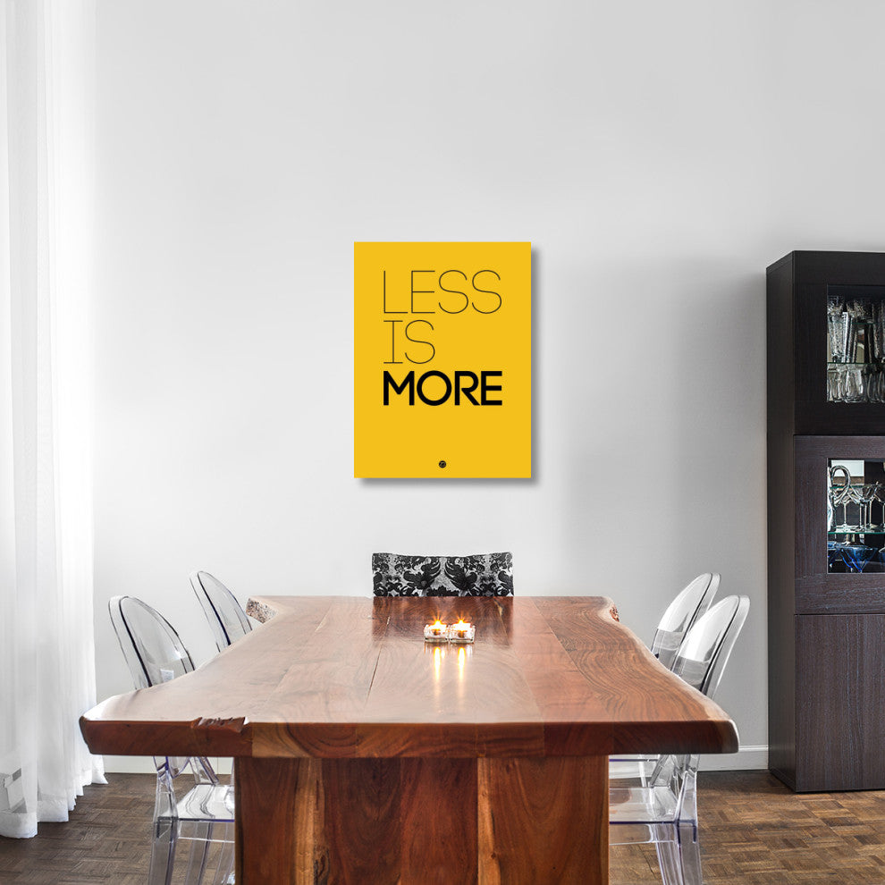 "Less Is More Poster Yellow" Fine Art Print