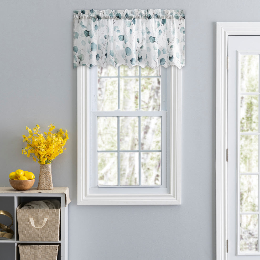 Eucalyptus Crushed Taffeta 48" x 15" Valance, Spa