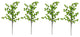 4 Pieces 24" Christmas Berry Spray, Green