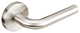 Cologne Lever, Half Passage, Left Hand, Satin Stainless Steel, 2-3/8" Backset