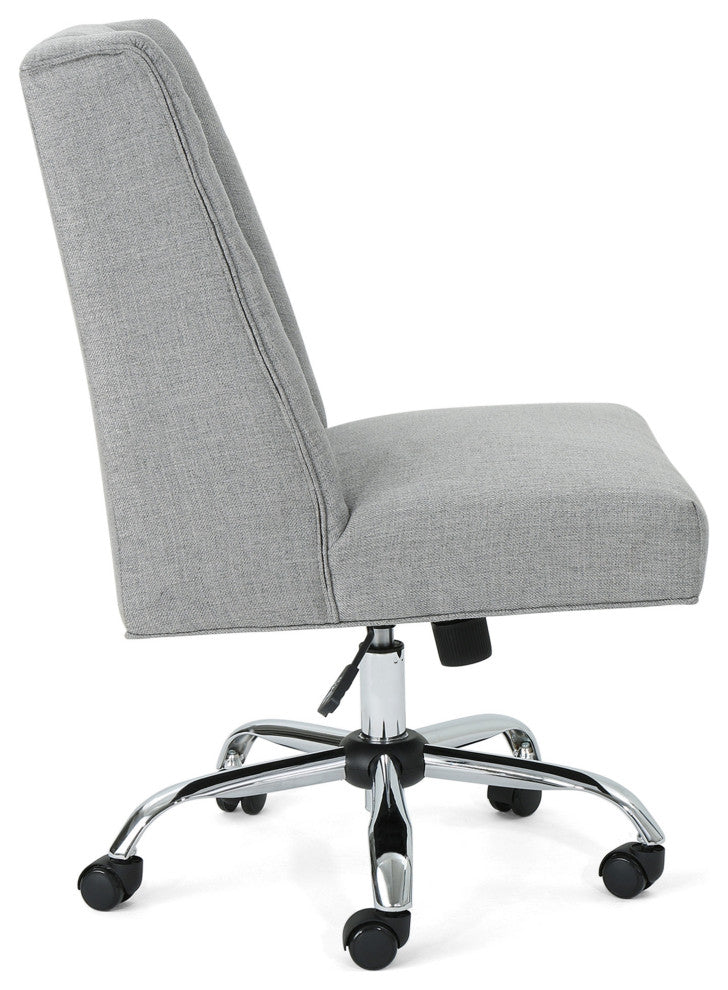 GDF Studio Tucker Traditional Home Office Chair, Gray