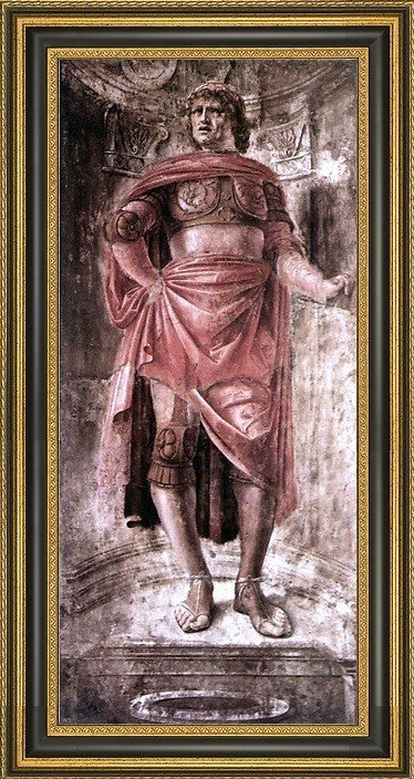 Donato Bramante Man with a Broadsword Framed Premium Canvas Print, 14"x28"