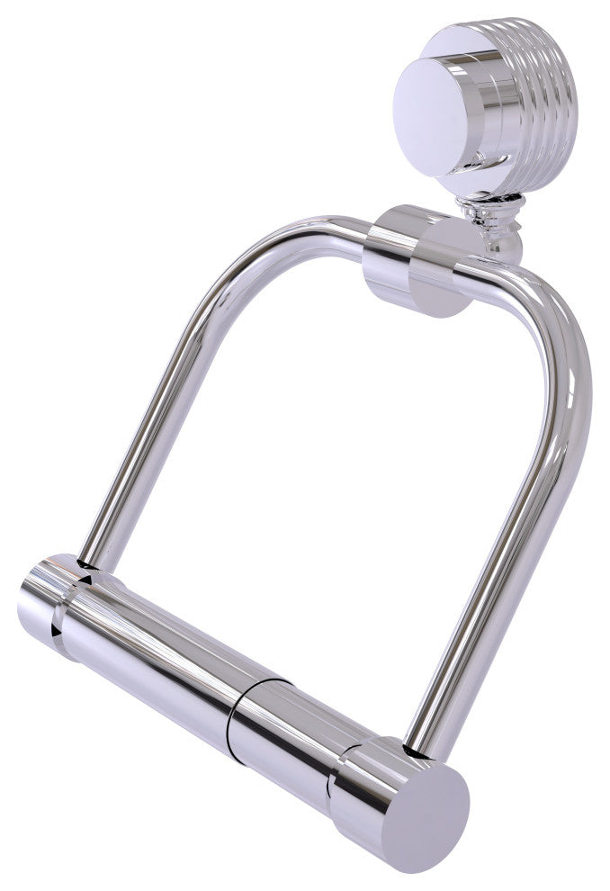 Venus 2 Post Toilet Tissue Holder With Groovy Accents, Polished Chrome
