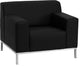 Definity Series Black LeatherSoft Chair with Stainless Steel Frame