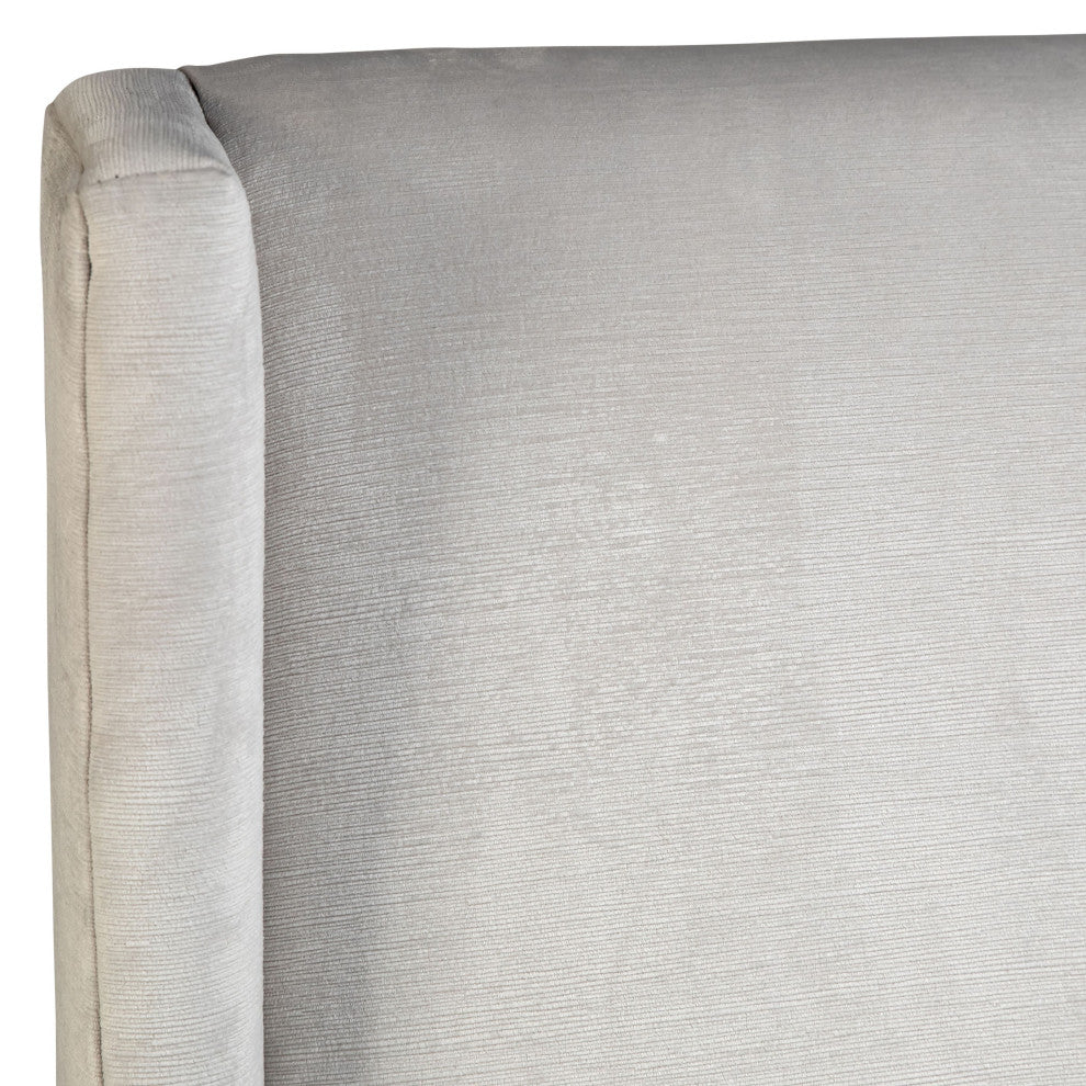 Brody Velvet Parsons Side Chair, White Sand