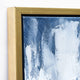Blue Abstract Triptych Set Textured Metallic Hand Painted Wall Art