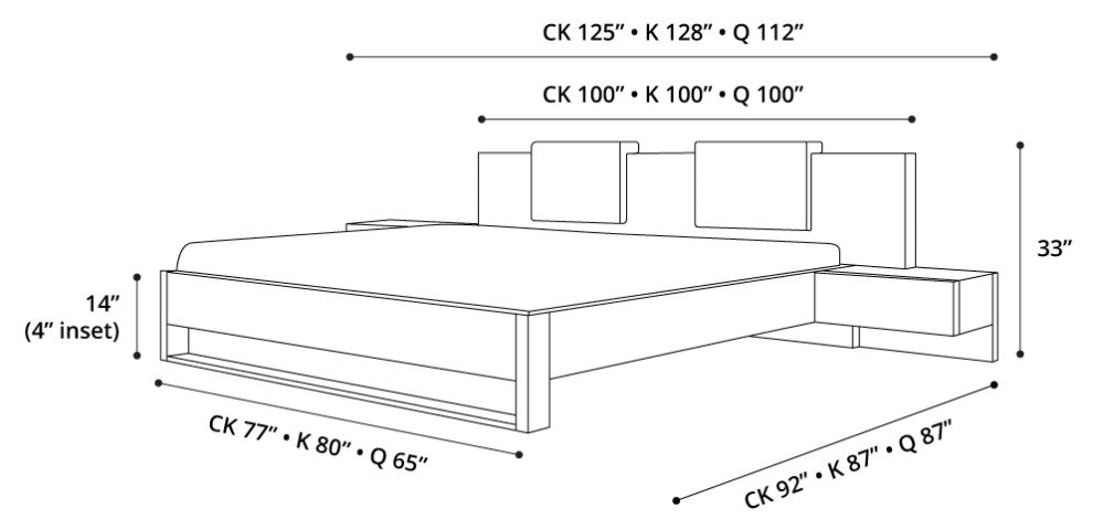 Ossett Bed Wenge / Queen