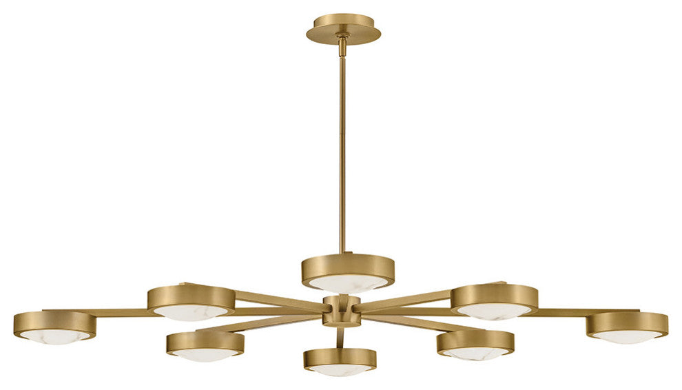 Fredrick Ramond Cava Large Convertible Semi-Flush Mount, Lacquered Brass