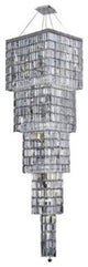 Elegant Maxim Foyer Hall Light, Chrome Finish With Royal Cut Crystal
