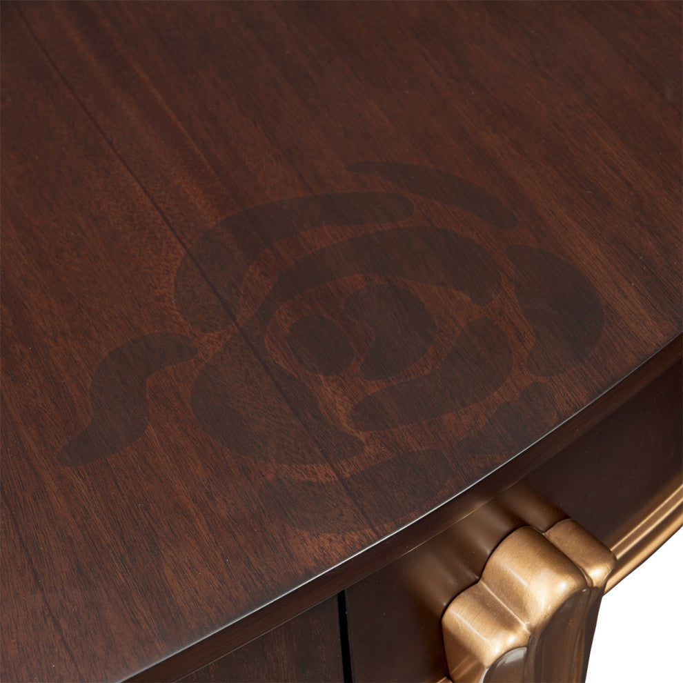 Camellia Field Vanity With Mirror & Chair, Warm Pecan