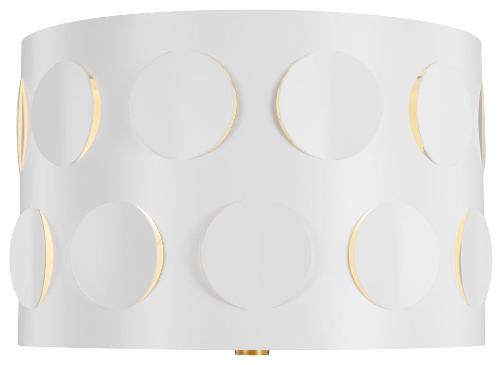 Dottie Small Flush Mount, Burnished Brass