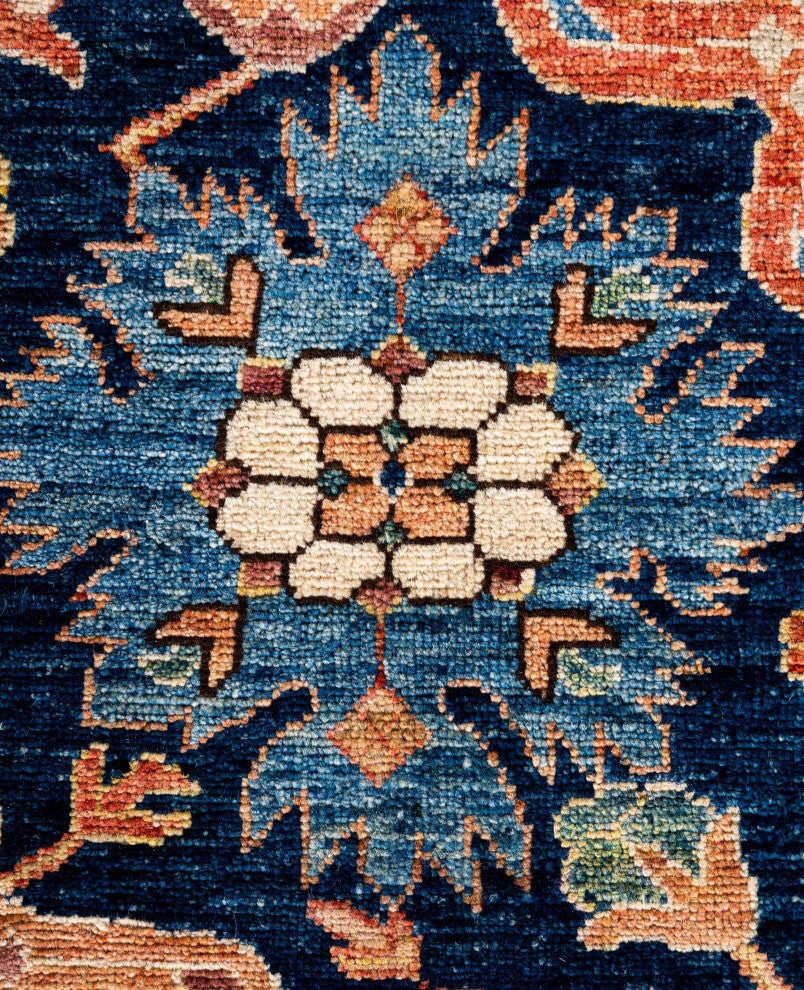 Serapi One-of-a-Kind Hand-Knotted Area Rug Blue, 8'1" x 9'9"