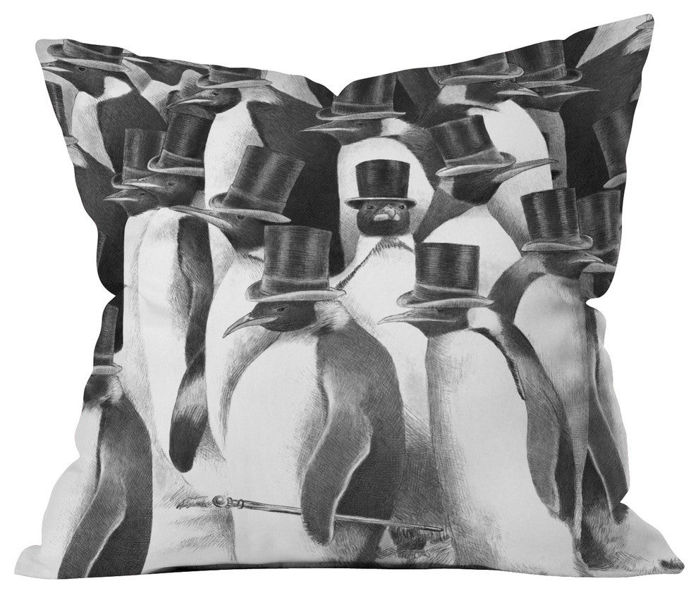 Eric Fan A Gathering Of Gentlemen Outdoor Throw Pillow