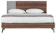Nova Domus Palermo Italian Faux Concrete and Noce Bodrum Bed, Queen