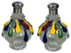Applique Icicle Rainbow Salt and Pepper Shaker Set