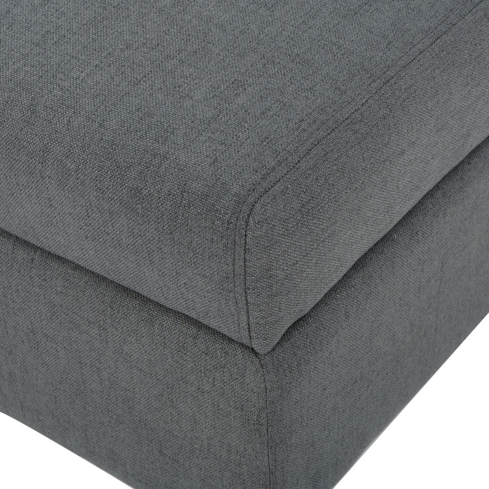 GDF Studio Toro Versatile Modern Fabric Storage Loveseat, Charcoal
