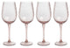 Sesto Optic Swirl White Wine Glasses, Set of 4, Lilac