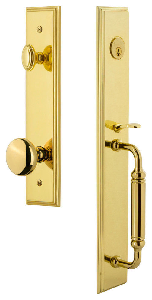 Carre' 1-Piece Dummy Handleset, C Grip and Fifth Avenue Knob, 849025