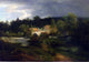 Andreas Achenbach The Watermill in The Village Premium Canvas Print