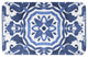 Blue Damask Tile 34x21 Bath Mat