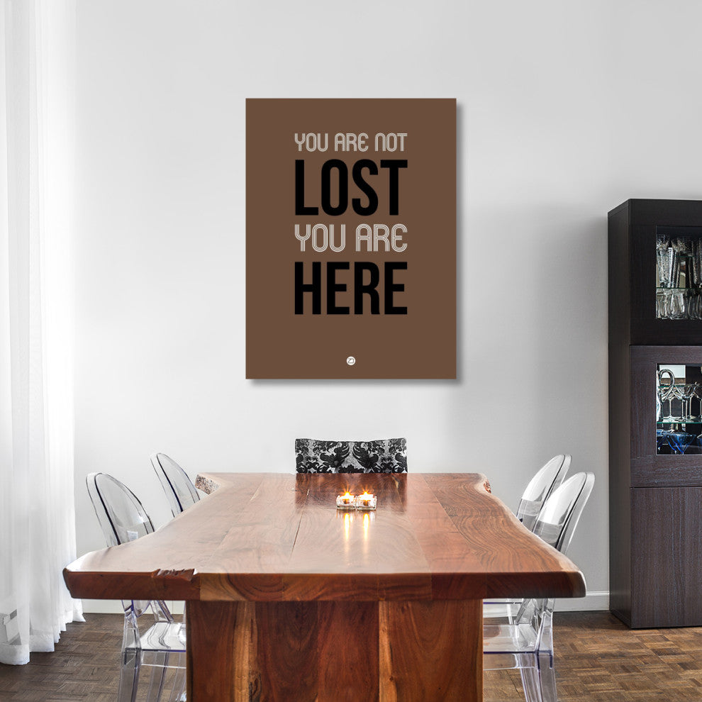 "You Are Not Lost Poster Brown" Fine Art Print
