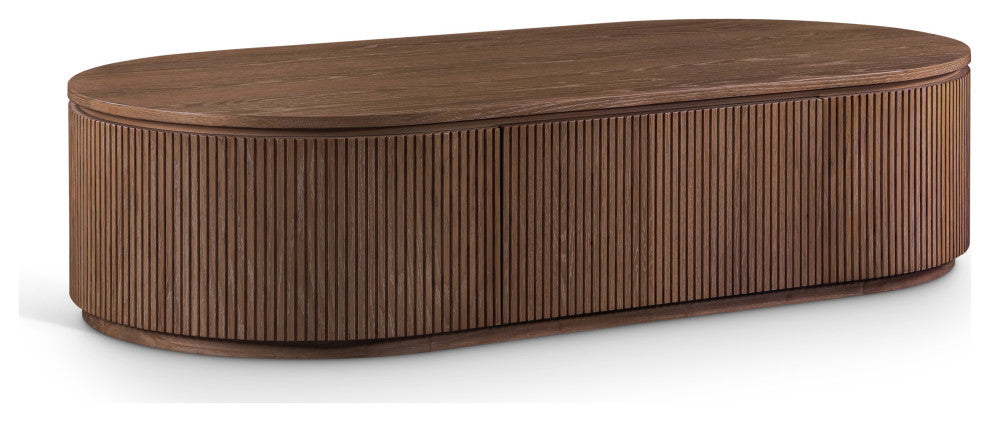 Moana Wood Storage Coffee Table, Brown, 64" W X 32" D
