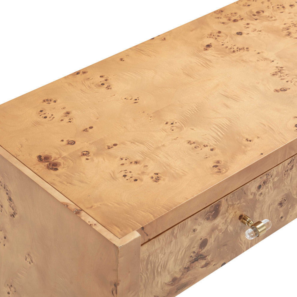 Brandyss Burl Console Table, Honey Burl