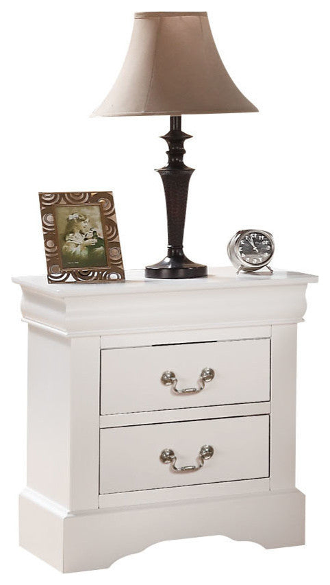 Louis Philippe III Nightstand, White