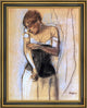 Edgar Degas Woman Touching Her Arm - 18" x 24" Framed Premium Canvas Print