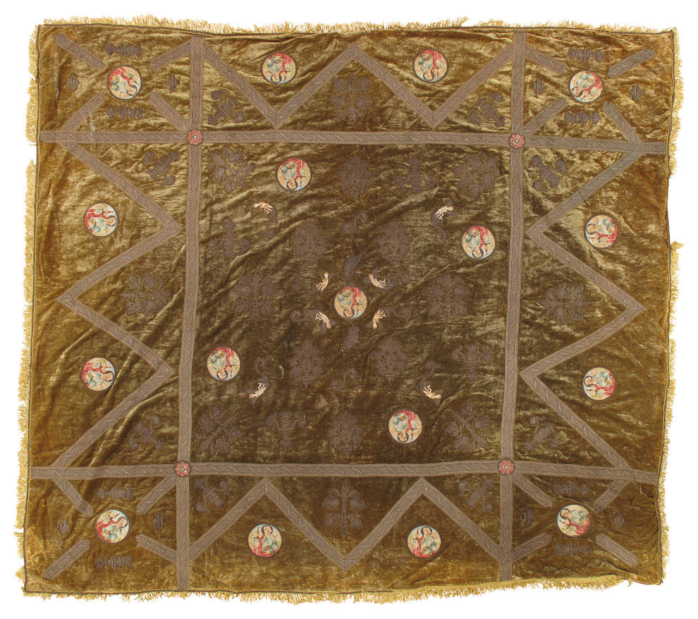 Consigned Italian Textile Rug, 7'2"x8'