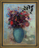 Odilon Redon Flowers in a Turquoise Vase Framed Premium Canvas Print, 18"x24"