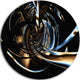 Fractal 3D Tangled Stripes, Abstract Art Round Metal Wall Art, 23"