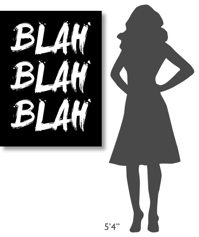 "Blah Blah Blah Poster Black" Fine Art Print