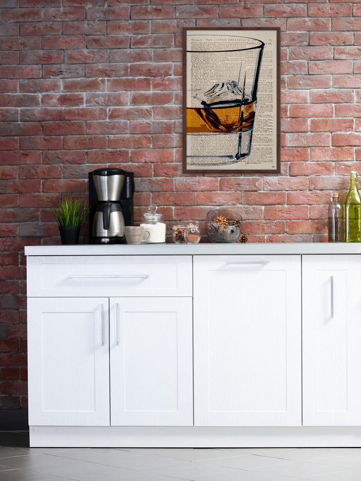 "One Cube" Framed Painting Print, 20"x30"