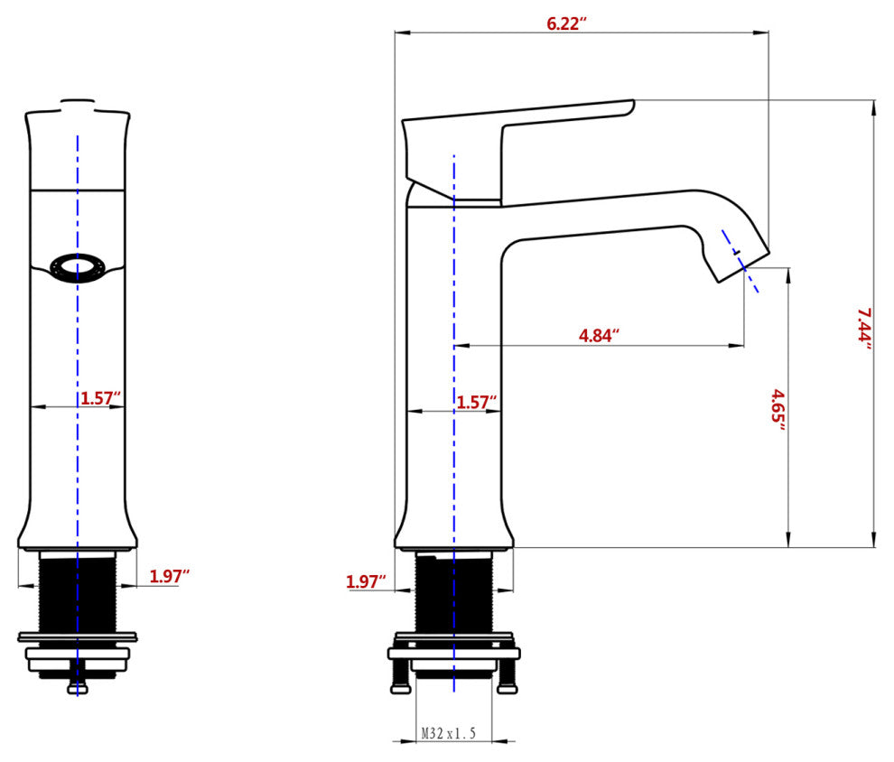 Single Hole Bathroom Faucet with Drain Assembly, Brushed Gold