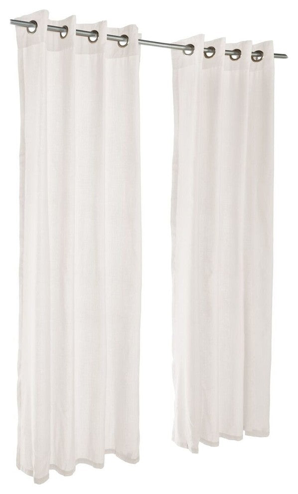 Spectrum Eggshell Sunbrella Outdoor Curtain with Grommets, 84"x50"