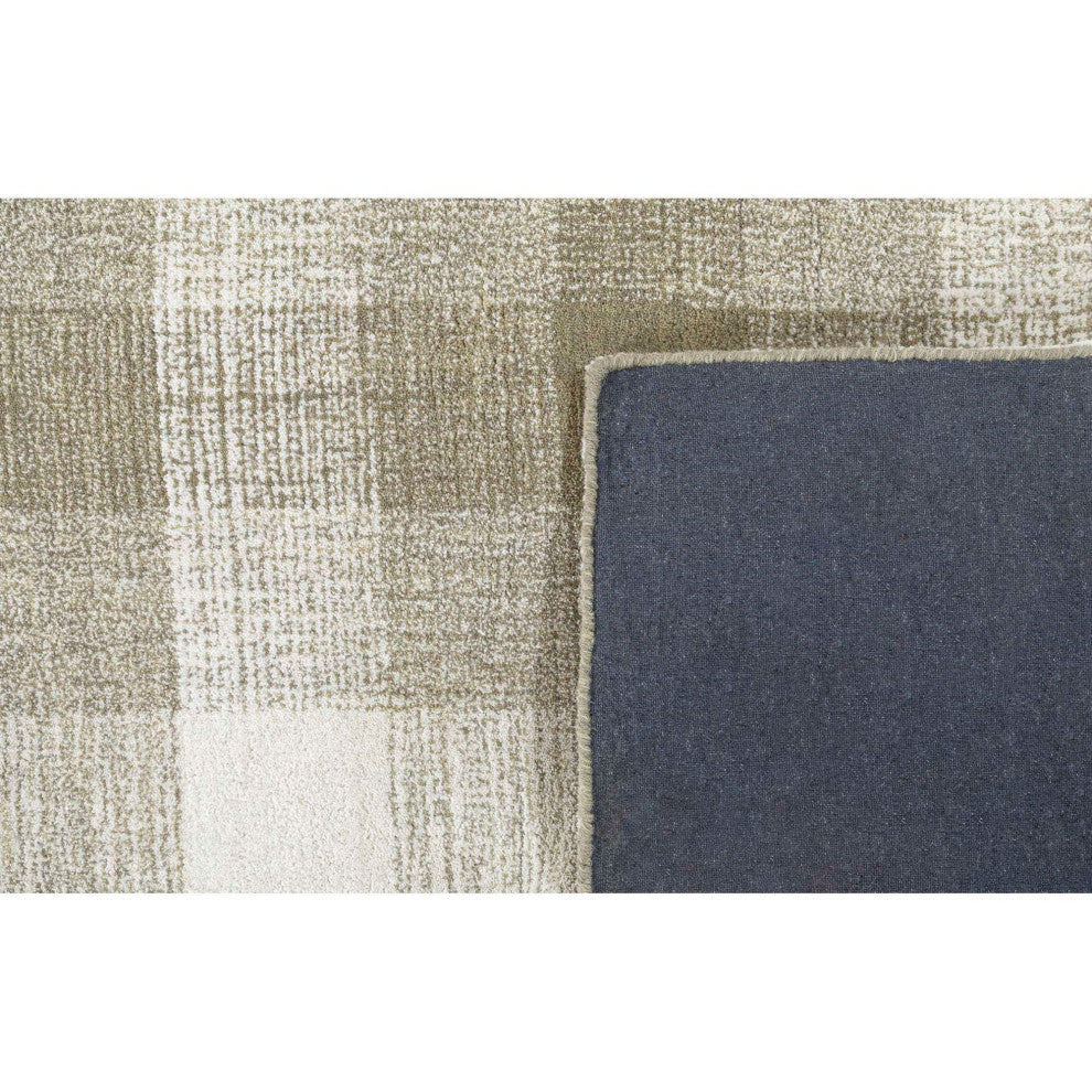 Jaipur Plaid Area Rug, Gray, 2'6"x8'