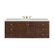 Amberly 60" Single Vanity, Mid-Century Walnut, Lime Delight
