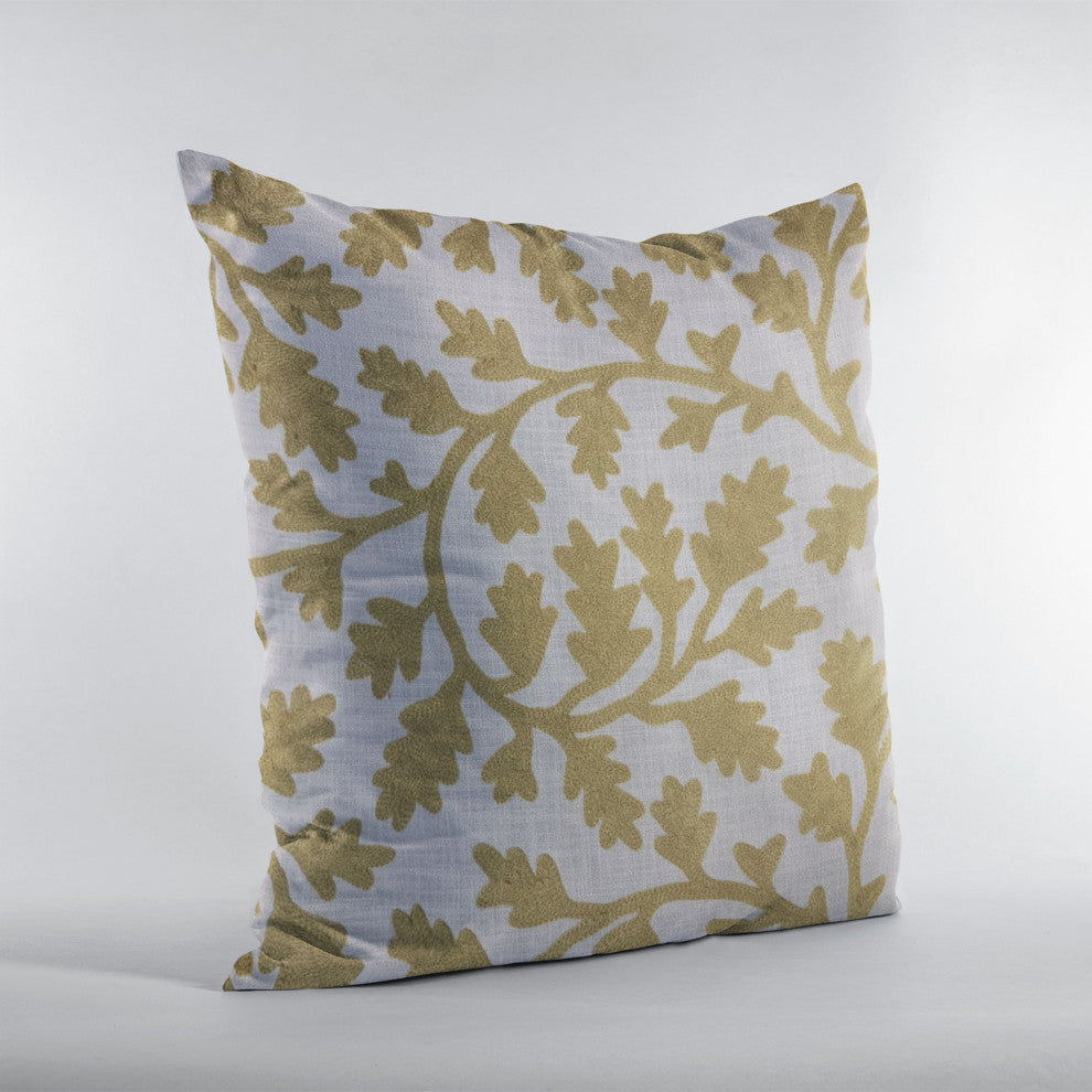 Plutus Yellow Vine Floral Luxury Throw Pillow, 20"x30"