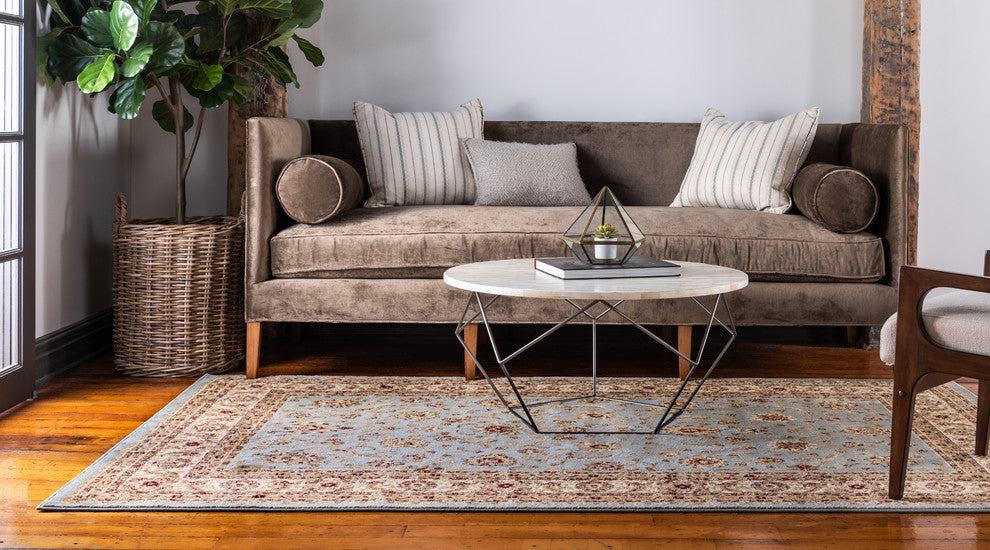 Unique Loom Light Blue St. Louis Voyage 2' 2 x 3' 0 Area Rug