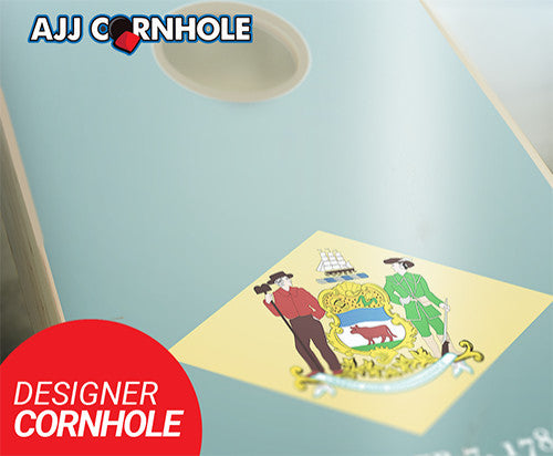 Delaware Flag Cornhole Set